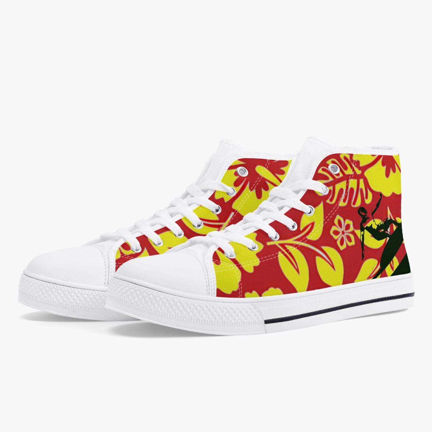 Hibiscus Swell Canvas High Tops