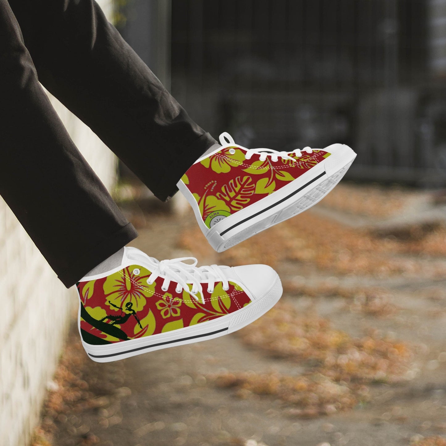 Hibiscus Swell Canvas High Tops