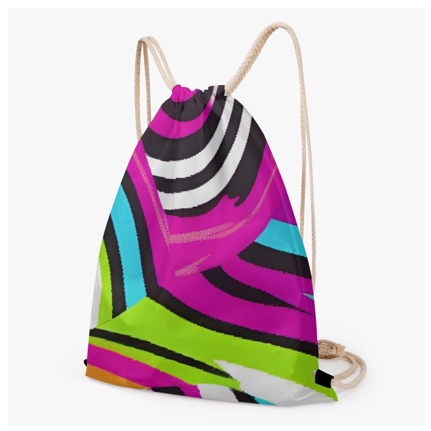 Zebraesque Drawstring Backpack