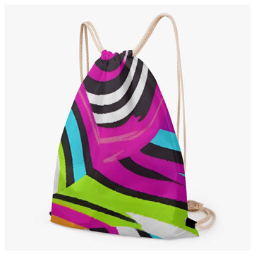 Zebraesque Drawstring Backpack