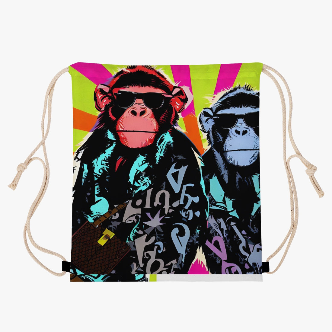 Status Seeking Monkeys Drawstring Backpack