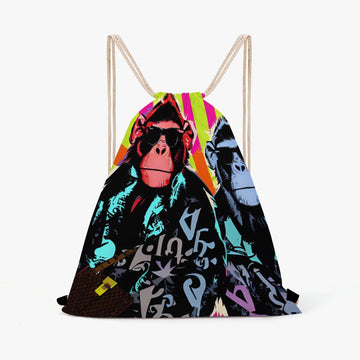 Status Seeking Monkeys Drawstring Backpack